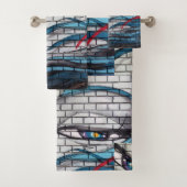 Asian Girl Graffiti Badhandtuch Set (Insitu)