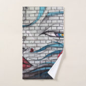 Asian Girl Graffiti Badhandtuch Set (Handtuch)