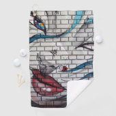 Asian Girl Graffiti Golfhandtuch (Insitu)