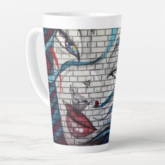Asian Girl Graffiti Milchtasse (Linke Ecke)