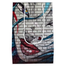 Asian Girl Graffiti Mittlere Geschenktüte
