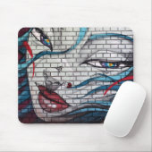 Asian Girl Graffiti Mousepad (Mit Mouse)