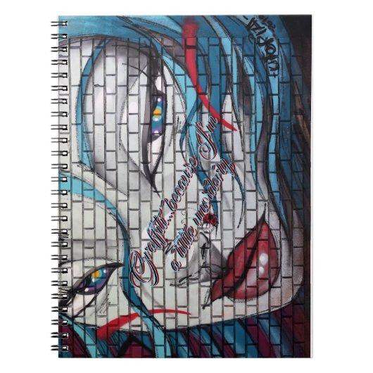 Asian Girl Graffiti Notizblock (Vorderseite)
