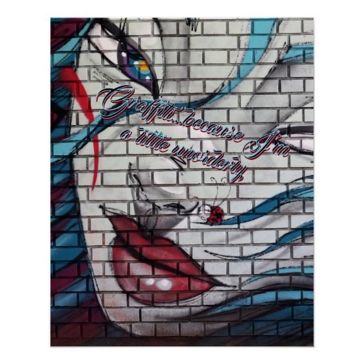 Asian Girl Graffiti Poster (Vorderseite)