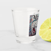 Asian Girl Graffiti Schnapsglas (Links)