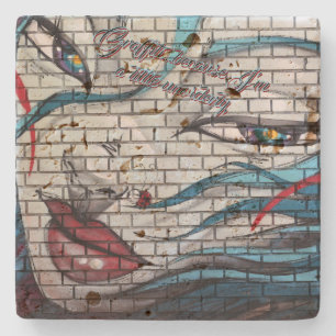 Asian Girl Graffiti Steinuntersetzer