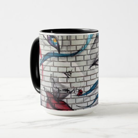 Asian Girl Graffiti Tasse (Vorderseite Links)