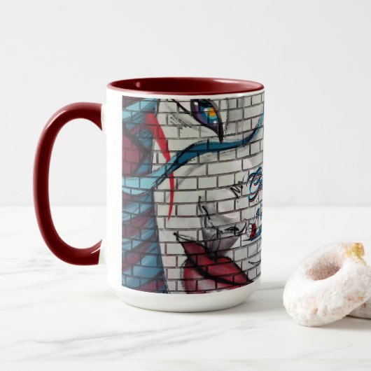 Asian Girl Graffiti Tasse (Mit Donut)