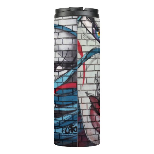 Asian Girl Graffiti Thermosbecher (Rückseite)