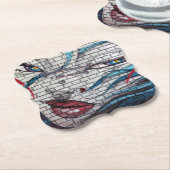 Asian Girl Graffiti Untersetzer (angewinkelt)