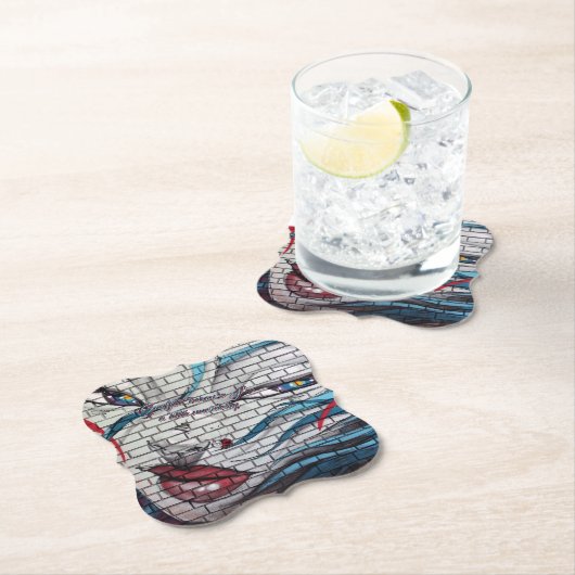 Asian Girl Graffiti Untersetzer (Vor Ort)