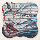 Asian Girl Graffiti Untersetzer (Vorderseite)