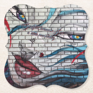 Asian Girl Graffiti Untersetzer