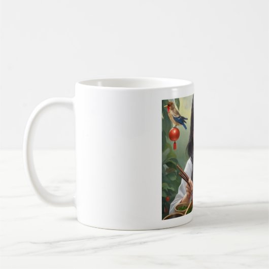 (Asian girl I) Klassische Tasse, 11 oz Kaffeetasse (Links)