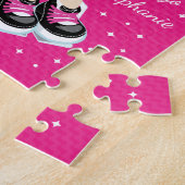 Asian Girl Rollstuhl Personalisiert Puzzle (Seite)