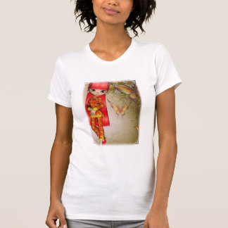 Asian Girl Schöne Blume Design 5 T - Shirt