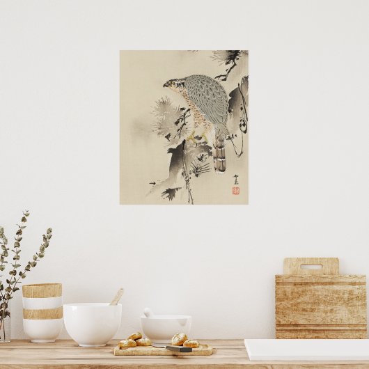 Asian Goshawk - 1890 Poster (Küche)