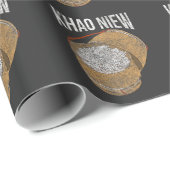 Asian Laos Thai Food Khao Niew Sticky Rice Geschenkpapier (Rolleneckpunkt)