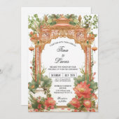 Asian Lotus Tea Ceremony Wedding Invitation Einladung (Vorne/Hinten)