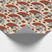 Asian Maneki Neko Cat Geschenkpapier (Ecke)