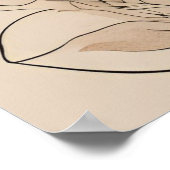 Asian Mother & Daughter – Minimalist Boho Line Art Poster (Ecke)