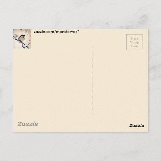 Asian Owl Postkarte (Rückseite)