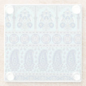 Asian Paisley Border: Traditionelles Design. Glasuntersetzer (Rückseite)