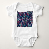 Asian Paisley: Traditionelles Nahtloses Design. Baby Strampler (Vorderseite)