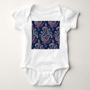 Asian Paisley: Traditionelles Nahtloses Design. Baby Strampler