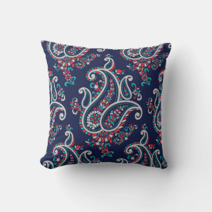 Asian Paisley: Traditionelles Nahtloses Design. Kissen