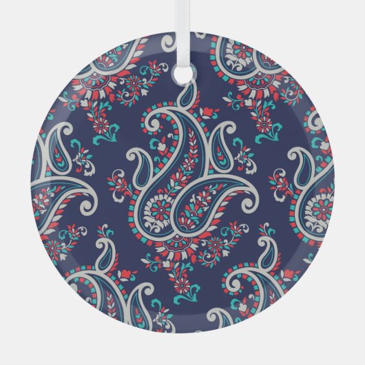 Asian Paisley: Traditionelles Nahtloses Design. Ornament Aus Glas (Vorderseite)