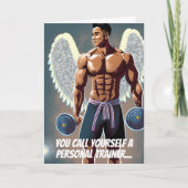 Asian Personal Trainer oder Coach Gym Geburtstag Karte (Vorderseite)