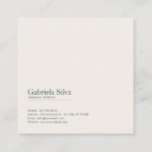 Asian Pine Tree Garden Serene Waterscape Artistic Quadratische Visitenkarte (Rückseite)