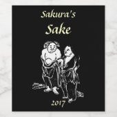 Asian Poet Philosophen Black and White Wine Label Weinetikett (Einzelnes Label)