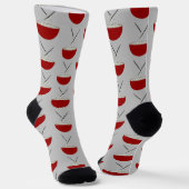 Asian Rice Noodles Bowl Pattern Socken (Gewinkelt)