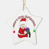 Asian Santa Baby 1. Weihnachtsdekoration Keramik Ornament (Links)