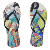 ASIAN SPRING DESIGNER COLLAGE BADESANDALEN (Fußbett)