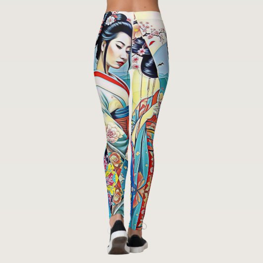 ASIAN SPRING DESIGNER COLLAGE LEGGINGS (Rückseite)