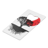 Asian Sunrise Credit Card Flaschenöffner (Vorderseite Schrägansicht)