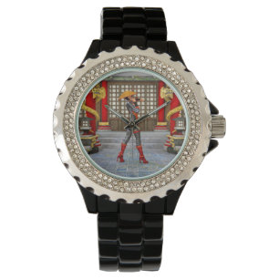 Asian Warrior Maiden Armbanduhr