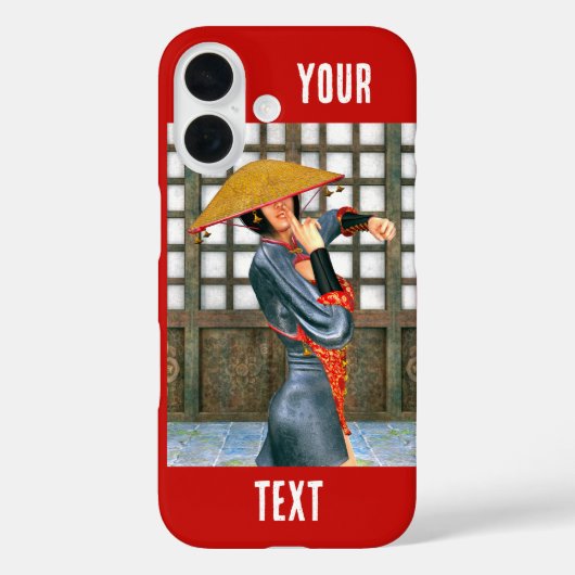 Asian Warrior Maiden Case-Mate iPhone Hülle (Rückseite)