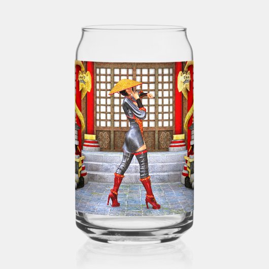 Asian Warrior Maiden Dosenglas (Vorderseite)