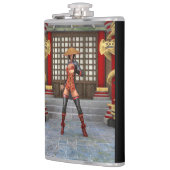 Asian Warrior Maiden Flachmann (Links)