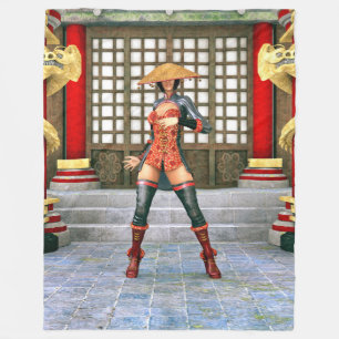 Asian Warrior Maiden Fleecedecke