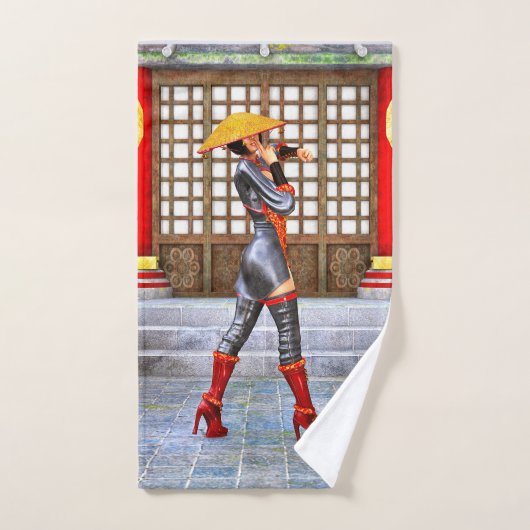 Asian Warrior Maiden Handtuch (Handtuch)