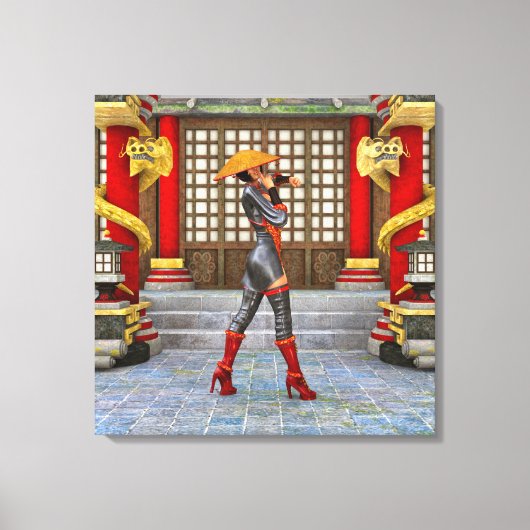 Asian Warrior Maiden Leinwanddruck (Vorderseite)