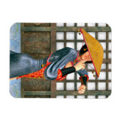 Asian Warrior Maiden Magnet (Horizontal)