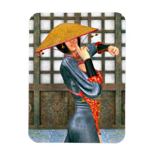 Asian Warrior Maiden Magnet