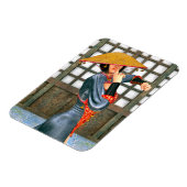 Asian Warrior Maiden Magnet (Linke Seite)