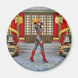 Asian Warrior Maiden Magnet